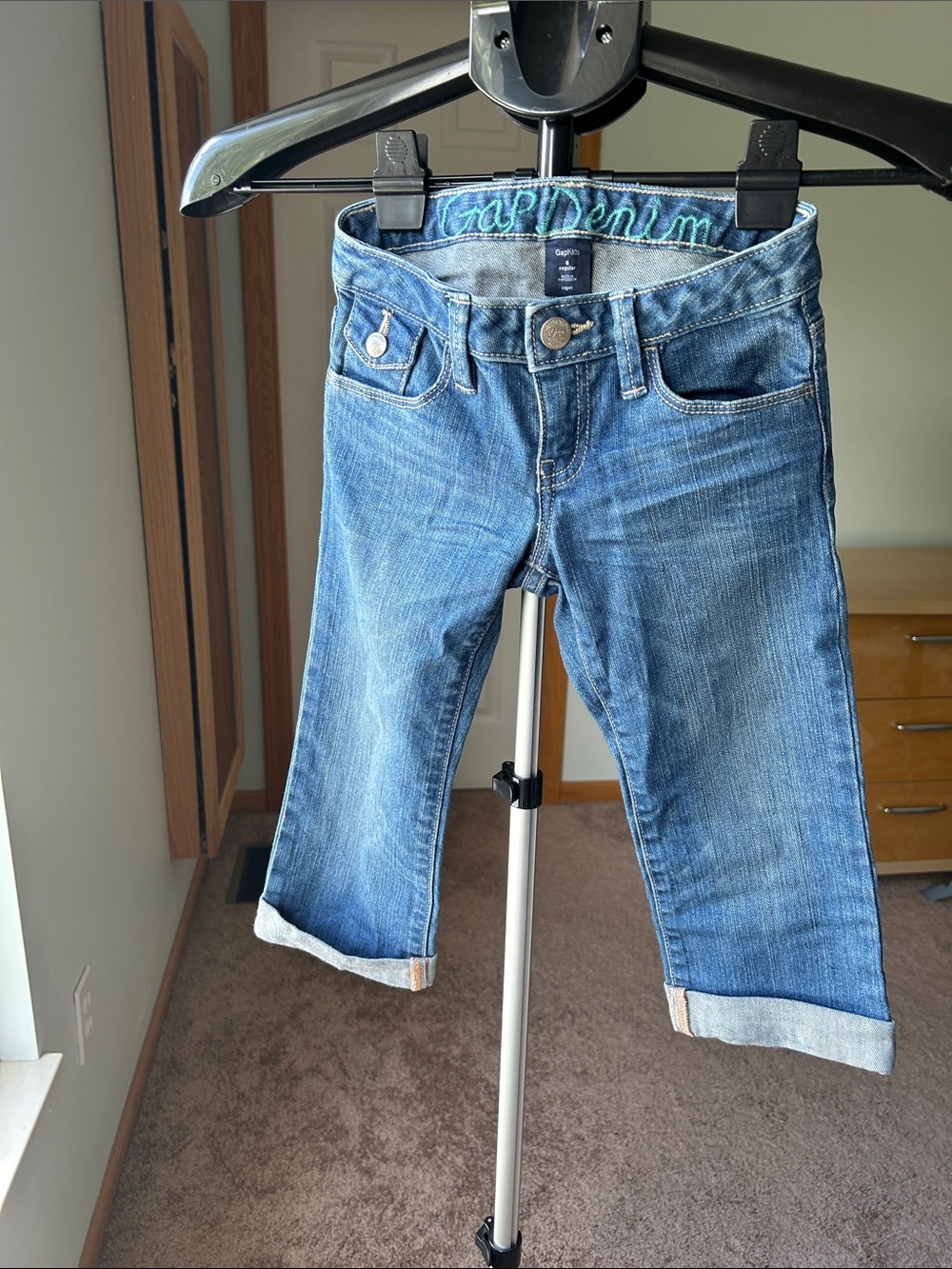 GAP Medium Blue Kids Rolled-Cuff Jeans